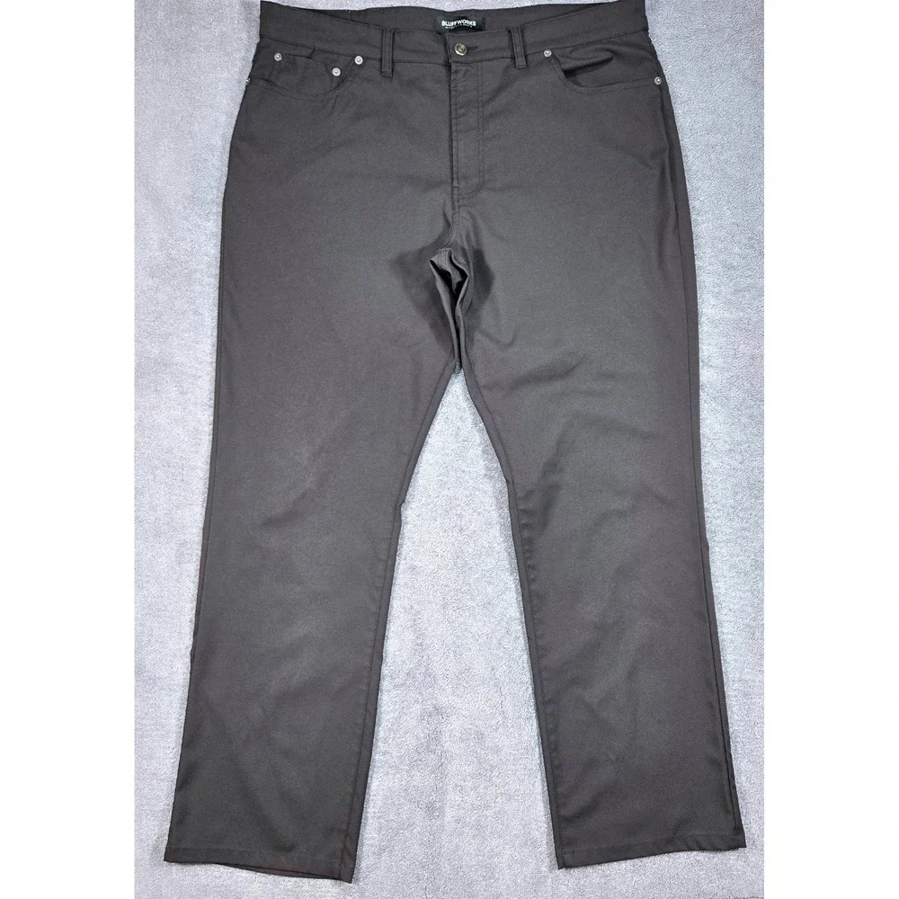 Bluffworks Ascender Pants Men 38x30 Gray Excellent Regular Fit Travel BL-BW107